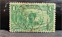 U.S. 1c postage stamp used