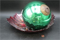 Blenko-style Bowl & 8" Glass Ornament