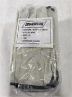 New XL Leather Ironwear Work Gloves
