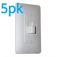 5pk MASQUE White Plastic 1-Gang Wall Plate