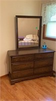 Bassett Dresser With Mirror 50” W x 18” D x 32” T