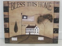 19"x 15" Bless This Home Home Decor