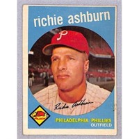 1959 Topps Richie Ashburn Crease Free