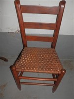 One antique woven bottom chair-only one