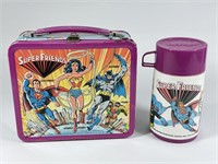 VINTAGE METAL SUPER FRIENDS LUNCHBOX & THERMOS