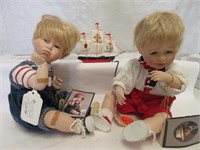 4 Toy Ships and 2 Baby Boy Dolls (Mickey)