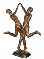 A Modernistic Man and Woman Dancing 54 Inches Tall