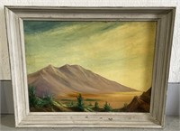 (JK) Desert Oil Painting on Board 28” x 23”