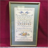 Framed Faye Adams Stitch Art (26 1/2" x 17")