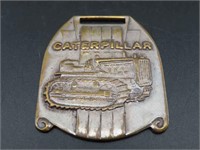 Caterpillar Tractor Watch FOB with leather strap