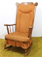 High Back Rocking Chair with Cushions