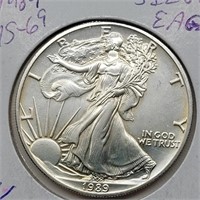 1989 SILVER EAGLE DOLLAR MS69