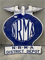 Superb Original NRMA Dealership Enamel Sign