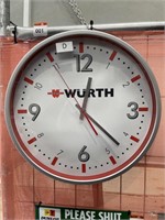 Original WURTH Dealership Clock Battery Operated