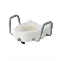 Medline 5" Elongated Raised Toilet Seat, with Lock