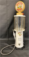 WHITE ROSE GAS PUMP DESK LAMP CIRCA 1920  22" HIGH