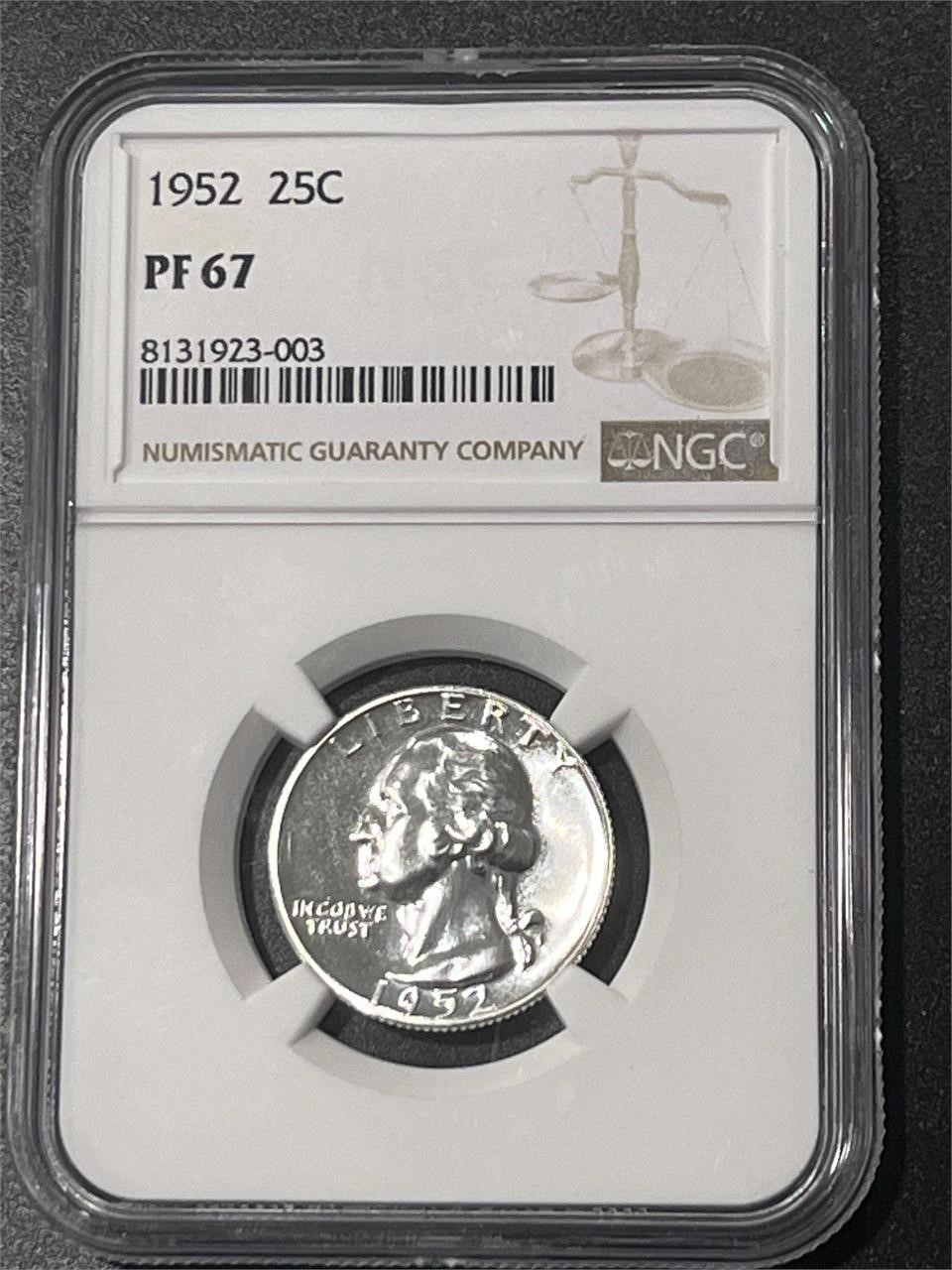 1952 Washington Quarter NGC Proof 67 Guide