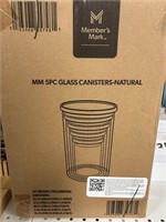 MM 5pc glass canister set