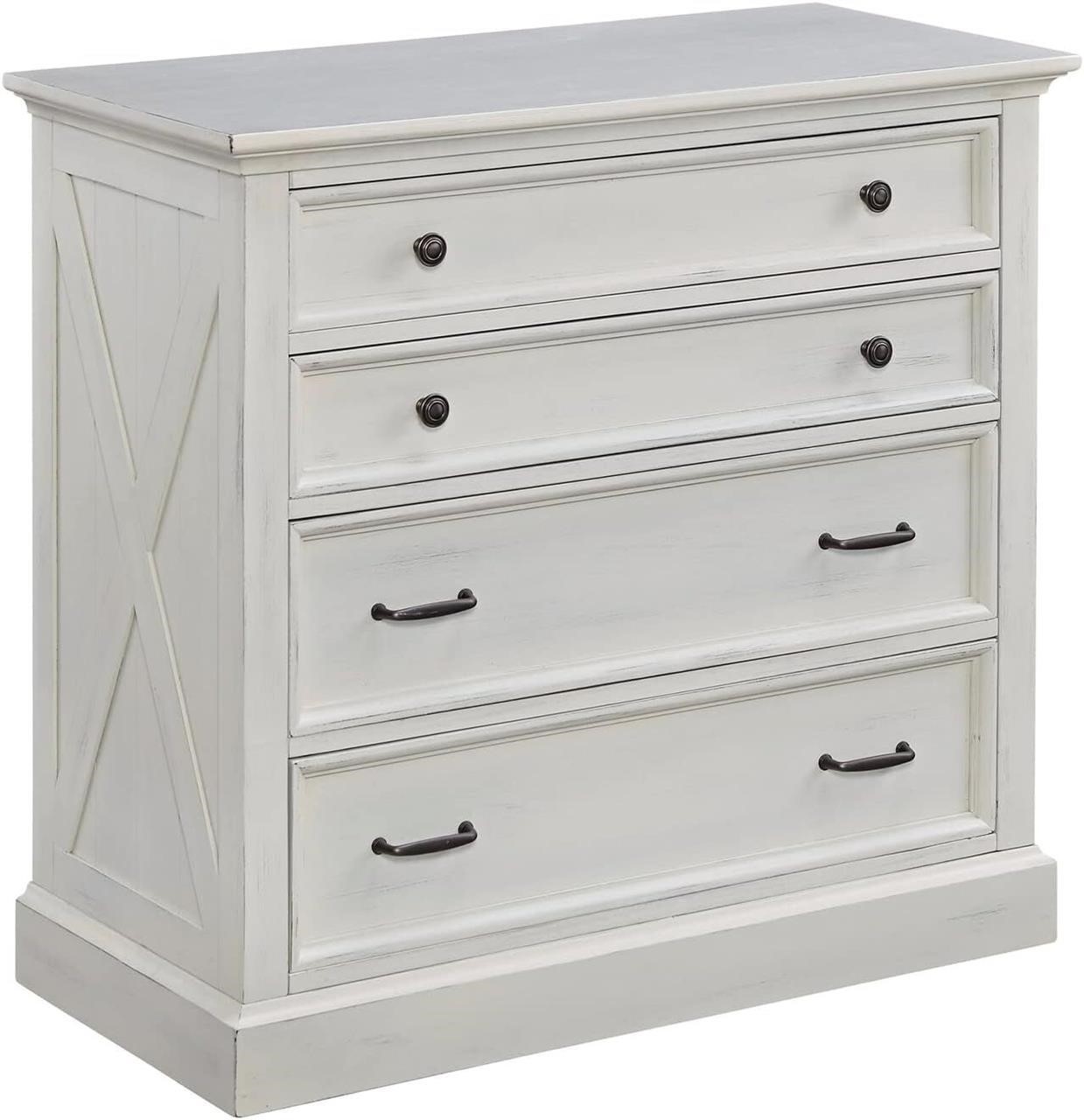 Seaside Lodge White 4-Drawer Chest