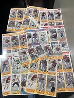 12+ sheets of uncut McDonald’s cards