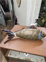Brass & Porcelain Decor Fish