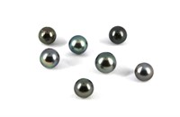 Loose Black Cultured Tahitian Pearls, 7