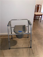 Clean complete bedside commode