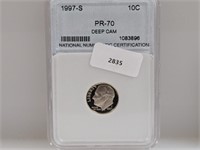 NNC 1997-S PR70 Roos Dime