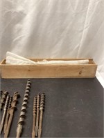 Auger Bits in Wood Box