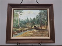 Laing Forest Stream Framed Canvas Painting