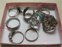 COLL OF ESTATE RINGS SOME STERLING