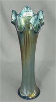 Fenton's Fine Rib 9 1/2" vase - aqua