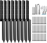 VIVOSUN Fence Post Repair Kit (8 Pack  Black)