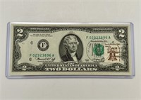 RARE 1976 US STAMPED 1st DAY ISSUE $2 BILL