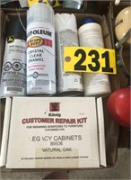 Assrtd. Paint, cabinet repair kits