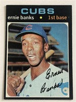 1971 Topps Ernie Banks Card #525 Cubs HOF 'er