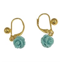 Pretty Child And Baby Size Rose Jacket Earrings