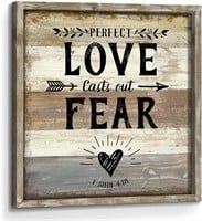 Bible Verse Wall Art: Love Casts Out Fear