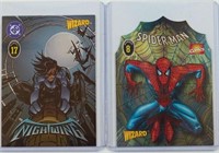 Wizard Magazine Foil Cards Nightwing & Spider-Man