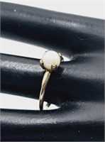 10K Yellow Gold Filled Faux Pearl Ring