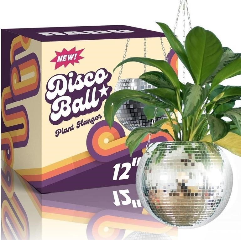 Dado 12" Disco Ball Planter - Disco Planter For I