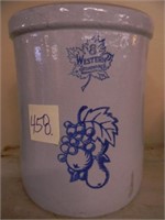 Western Stoneware 8 Gal. Fruit Design Crock