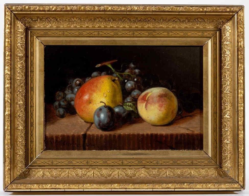 Edward Chalmers Leavitt (American, 1842-1904) oil on canvas still-life