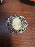 vintage cameo pin