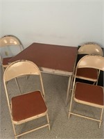 Vintage card table & chairs