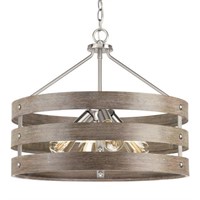 Gulliver 22 in. 4-Light Brushed Nickel Farmhouse D