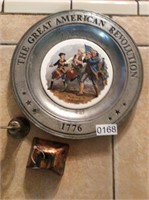 1776 American Revolution Aluminum Plate and bells