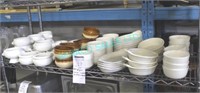 LOT, APPROX 64 PCS, MISC CASSEROLE DISHES + BOWLS