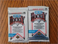 (2) 91-92 Upper Deck Hockey Packs