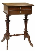 CONTINENTAL MAHOGANY FITTED SEWING STAND TABLE